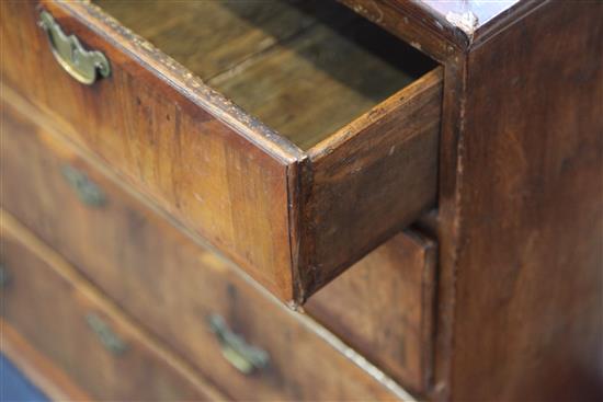 A George II walnut chest, W.3ft2in. D.1ft8in. H.2ft11in.